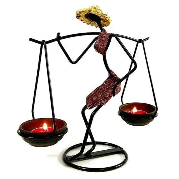 COPY - African Candle Holder | Metal Candlestick | Tribal Figurines | Art | Uji… - Picture 3 of 11